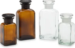 Vorratsgläser * Sklarny Moravia Vierkantflasche Glas Farblos