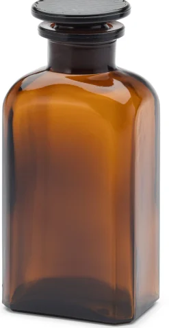 Vorratsgläser * Sklarny Moravia Vierkantflasche Glas Braun