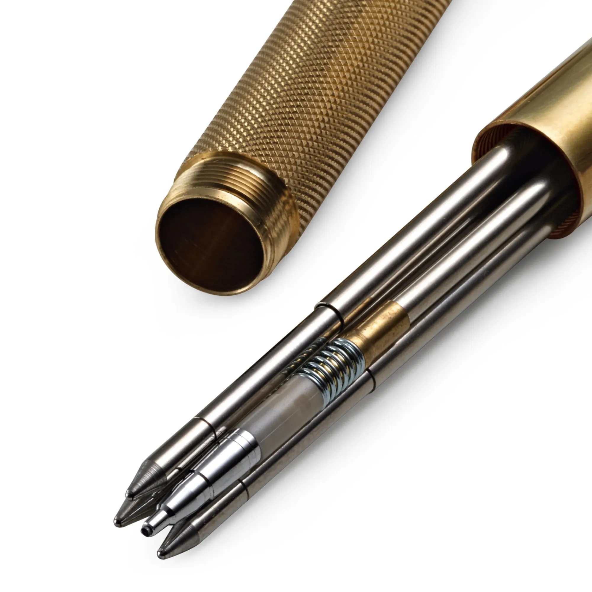 Bleistifte|Kugelschreiber * Manufactum Vierminenschreibgerät Messing