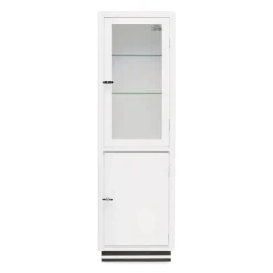 Schränke & Regale * Müller Möbelfabrikation Vitrine Stahlblech schmal Weiß