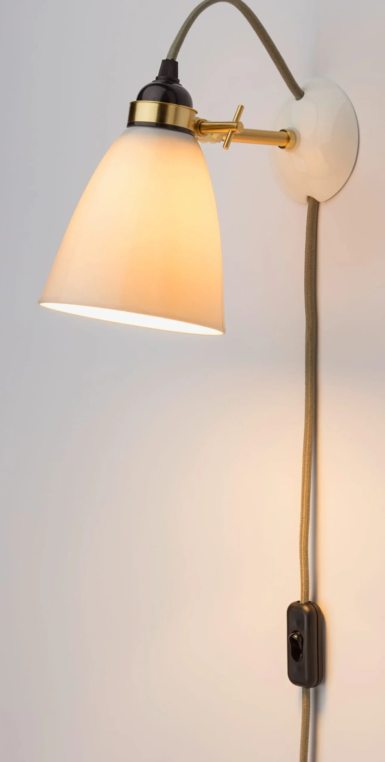 Wandleuchten * Original BTC Wandleuchte Bone China Messing
