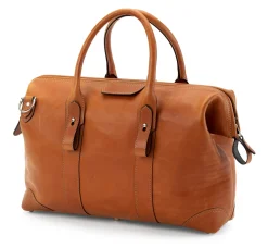 Reisetaschen * F. Hammann Weekender Stierleder klein Cognac