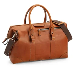 Reisetaschen * F. Hammann Weekender Stierleder klein Cognac