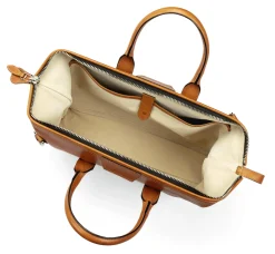 Reisetaschen * F. Hammann Weekender Stierleder klein Cognac