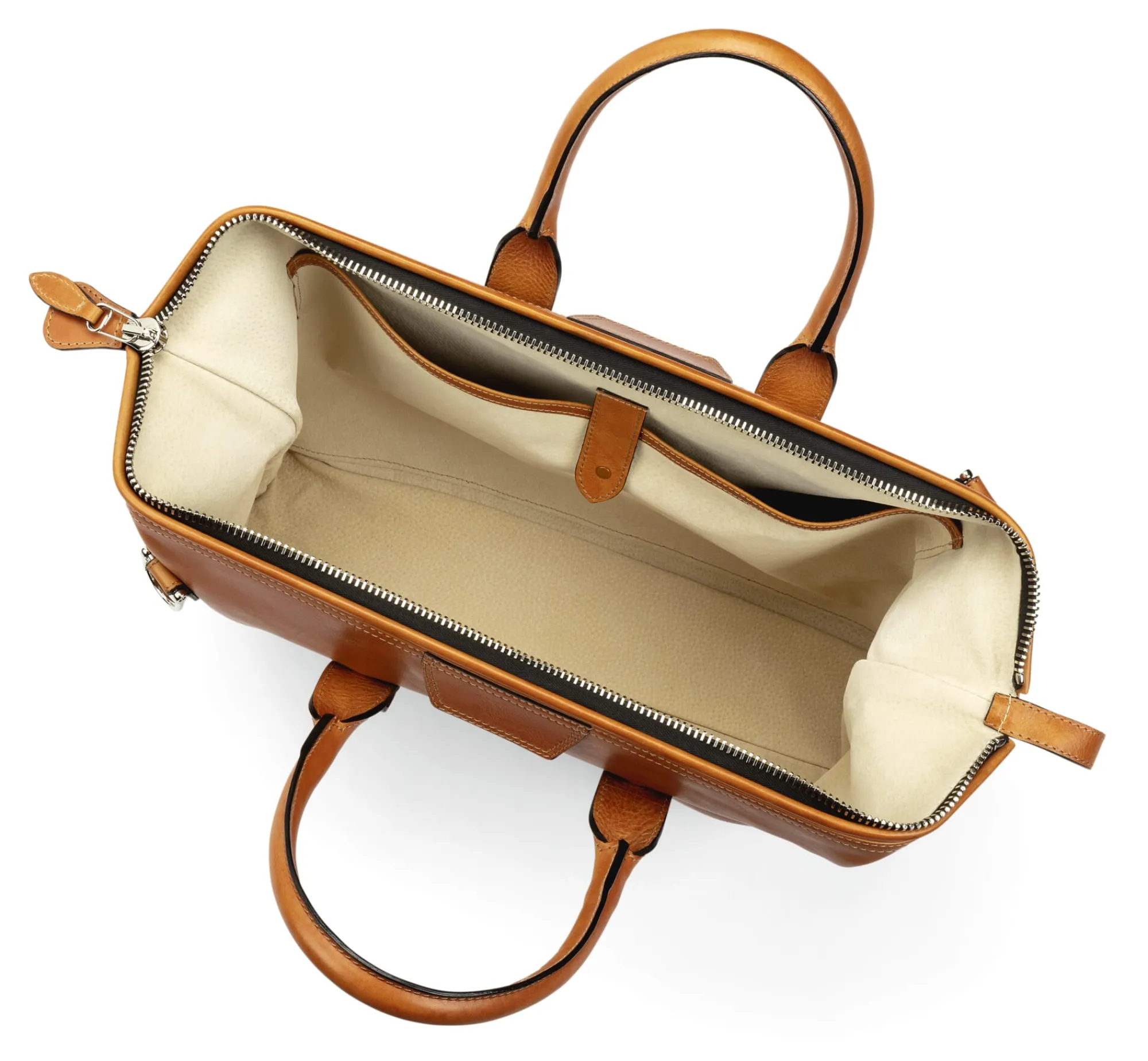 Reisetaschen * F. Hammann Weekender Stierleder klein Cognac