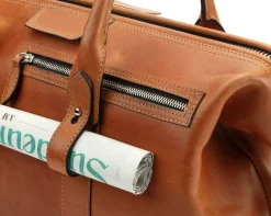 Reisetaschen * F. Hammann Weekender Stierleder klein Cognac