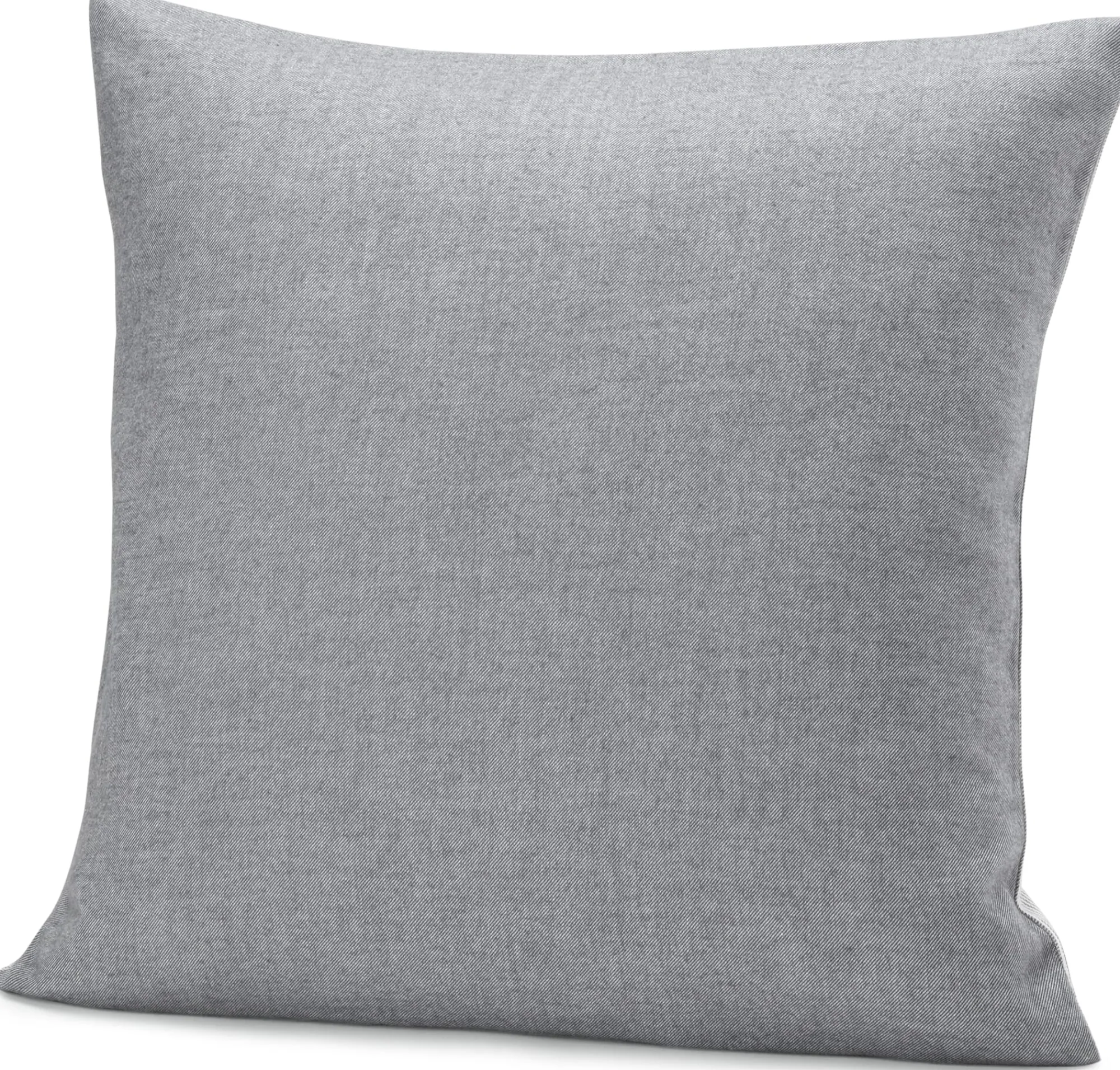 Bettwaren & Bettwäsche * elegante Wendekopfkissenbezug Sommerflanell Grau