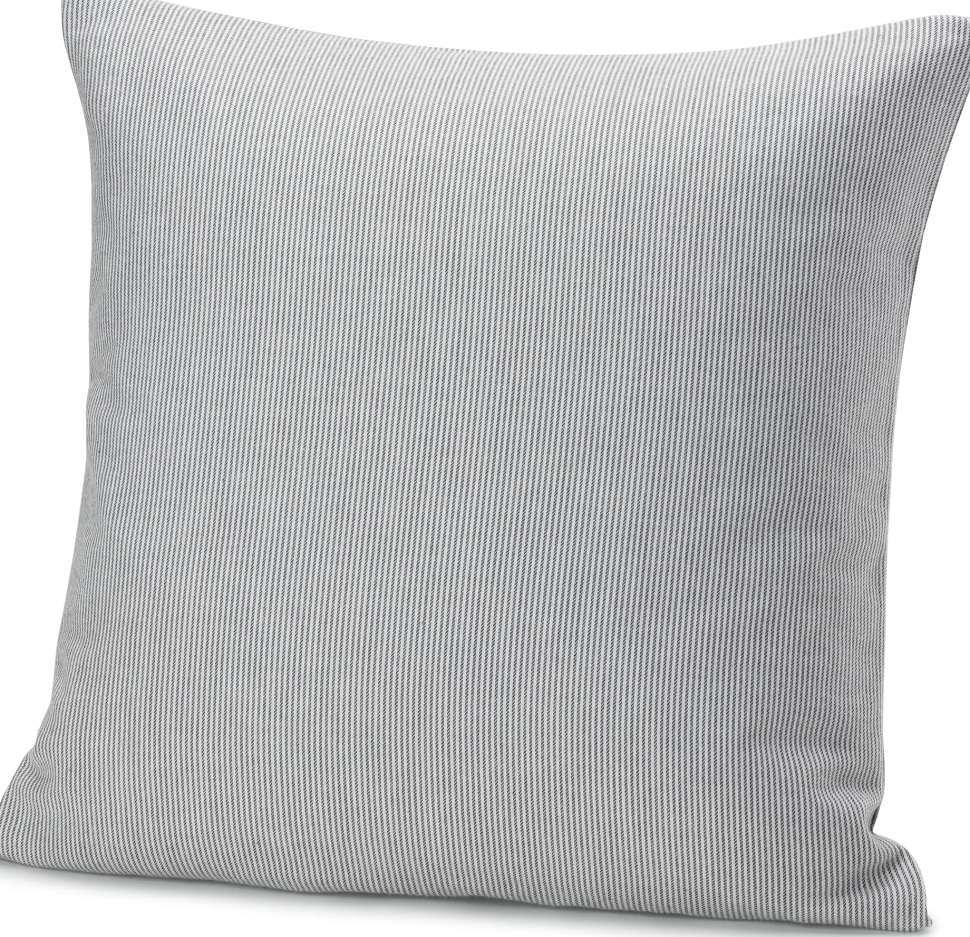 Bettwaren & Bettwäsche * elegante Wendekopfkissenbezug Sommerflanell Grau