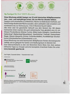 Blumensamen * Tausende Gärten – Tausende Arten Wildblumen für Balkon und Garten gebietsheimisch