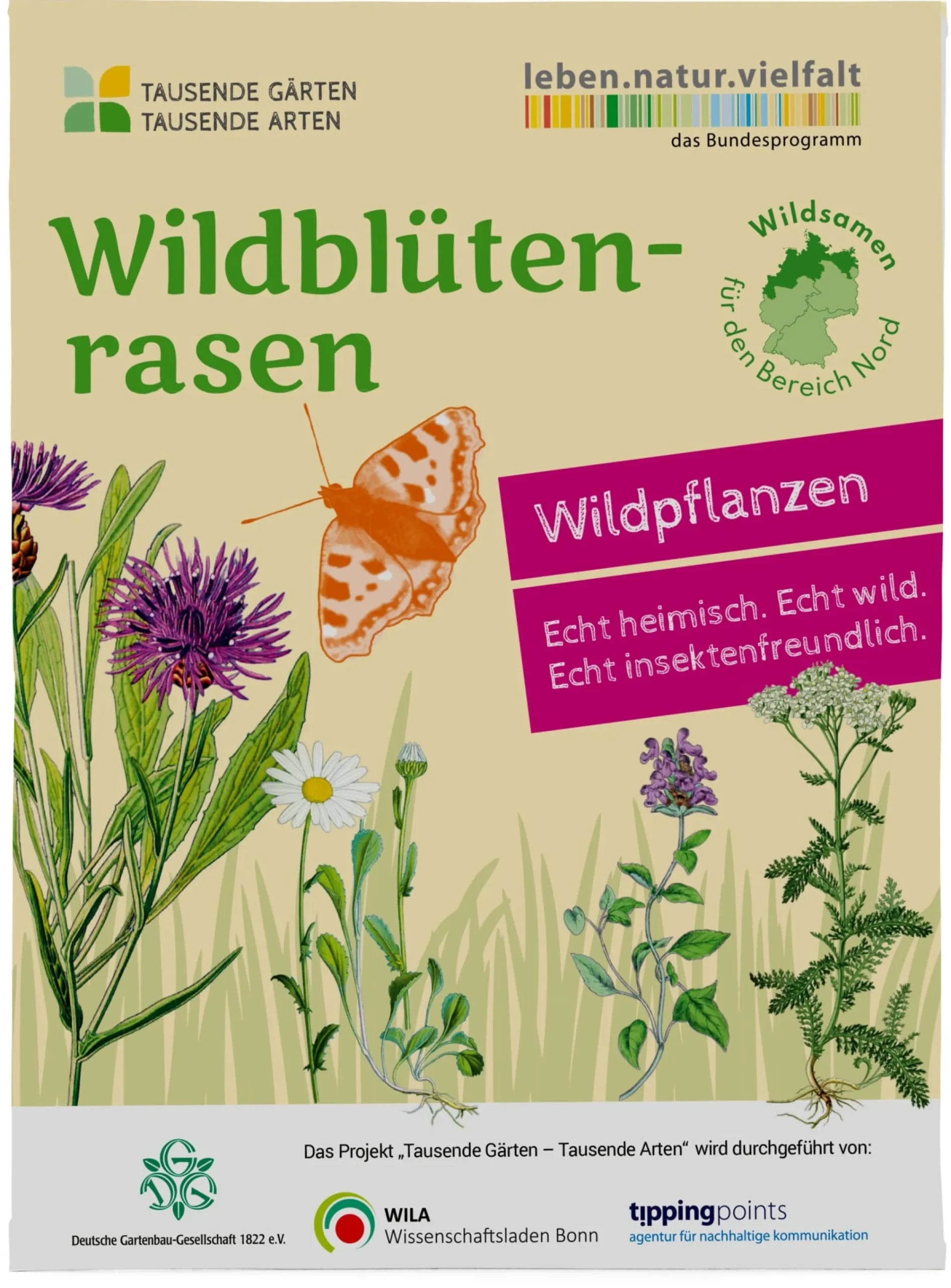 Blumensamen * Tausende Gärten – Tausende Arten Wildblumenrasen gebietsheimisch