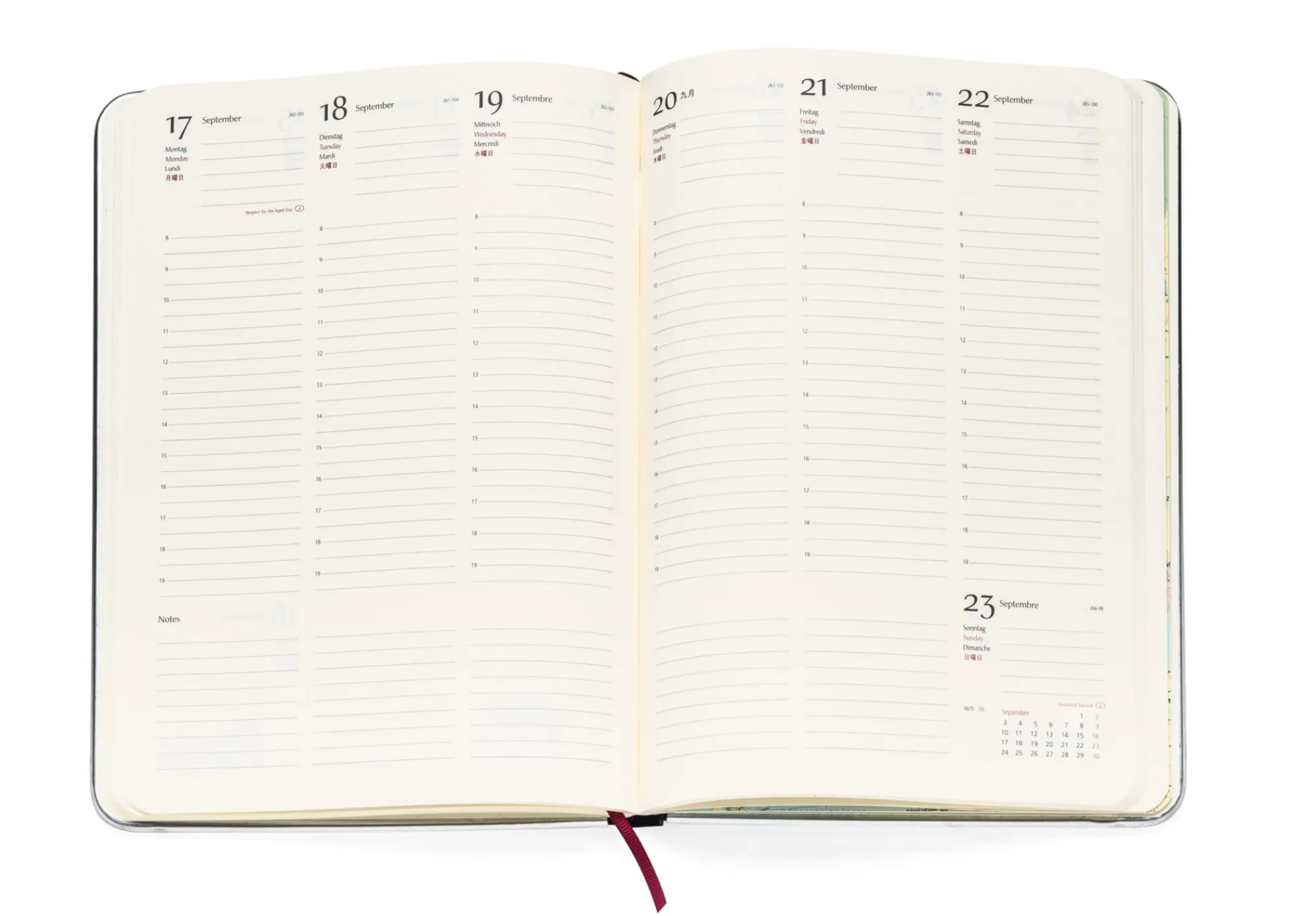 Zeitplaner & Kalender * Bindewerk Wochenkalender Metallkante 2026