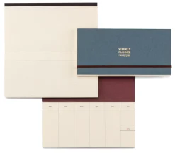 Zeitplaner & Kalender * O-check design Wochenplaner Querformat Schwarz