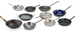 Wokpfannen|Pfannen * Netherton Foundry Shropshire Wok brüniert