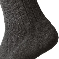 Strümpfe & Socken|Socken * Hirsch Natur Wollsocke mit Walkfilzsohle Anthrazit