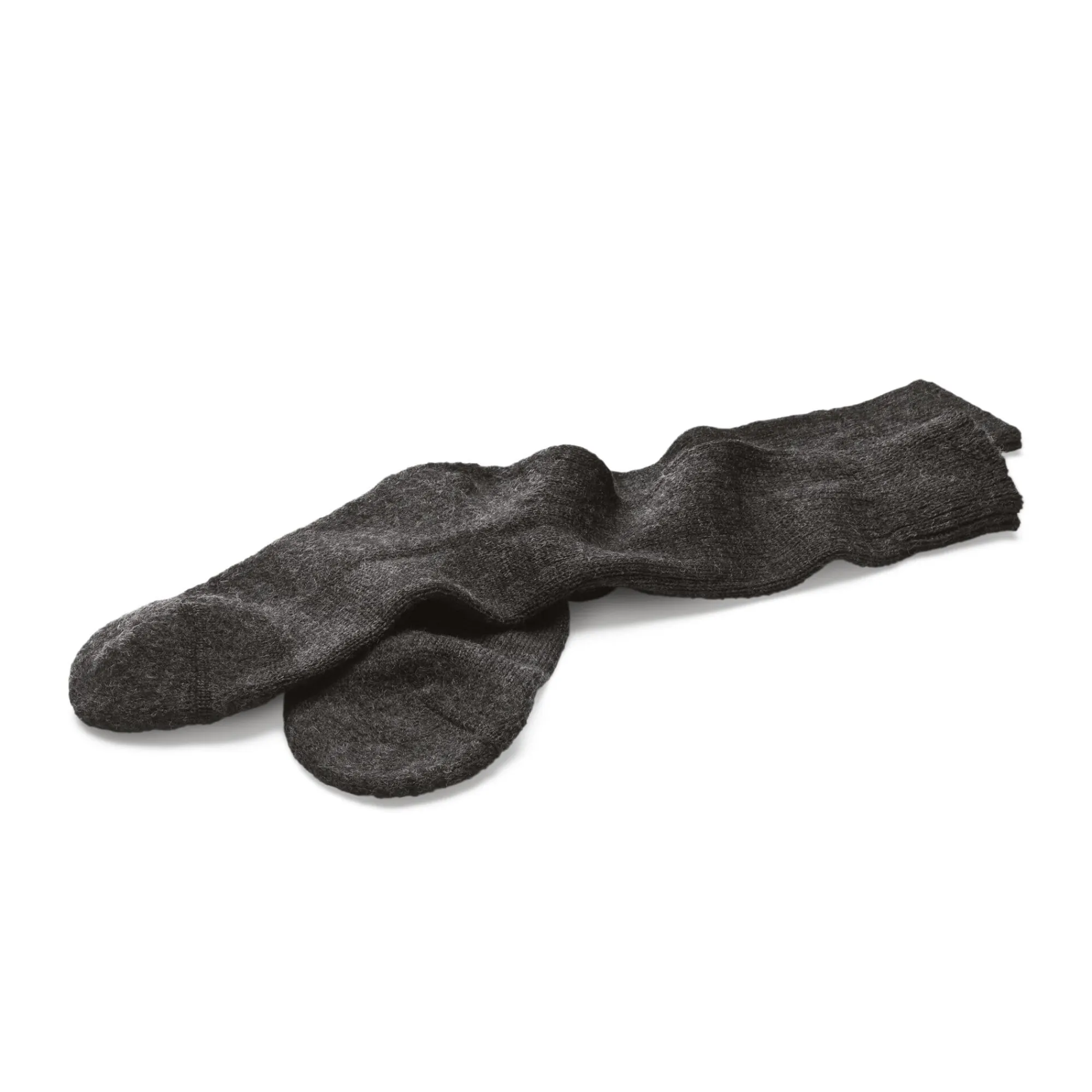 Strümpfe & Socken|Socken * Hirsch Natur Wollsocke mit Walkfilzsohle Anthrazit
