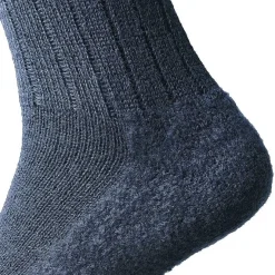 Strümpfe & Socken|Socken * Hirsch Natur Wollsocke mit Walkfilzsohle Marine
