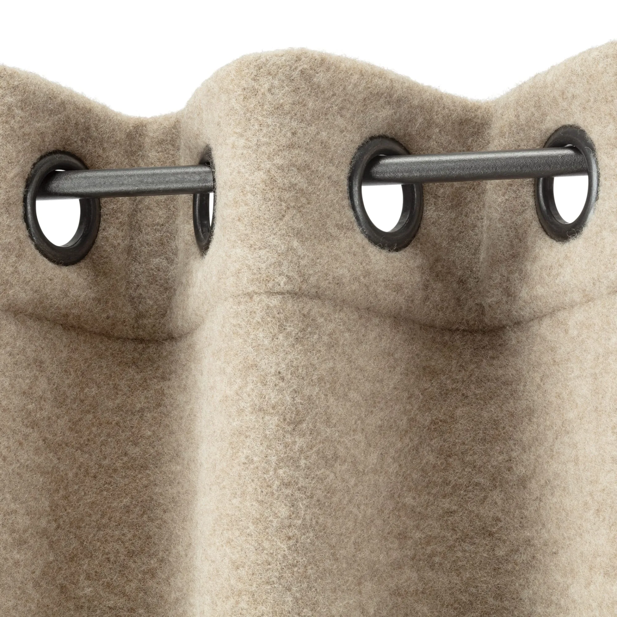 Vorhänge & Gardinen * Gebrüder Mehler Wärmeschutzvorhang Wollfries Beige