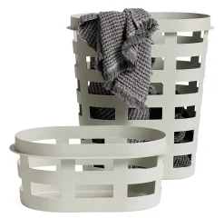 Wäschepflege|Badaccessoires * HAY Wäschekorb Laundry Basket, groß Hellgrau