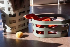 Wäschepflege|Badaccessoires * HAY Wäschekorb Laundry Basket, klein Hellgrau
