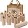 Holzspielzeug|Bewegungsspiele * Stiftung Weizenkorn Wurf-Kegelspiel Weikky