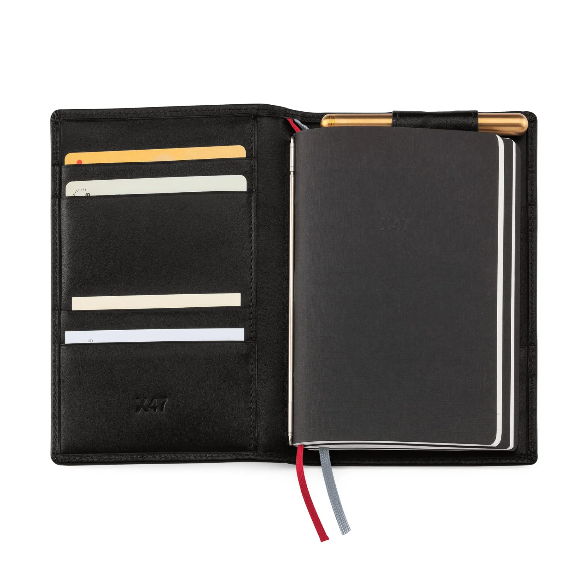 Zeitplaner & Kalender|Notizbücher * X47 Organisationssystem A6 Schwarz