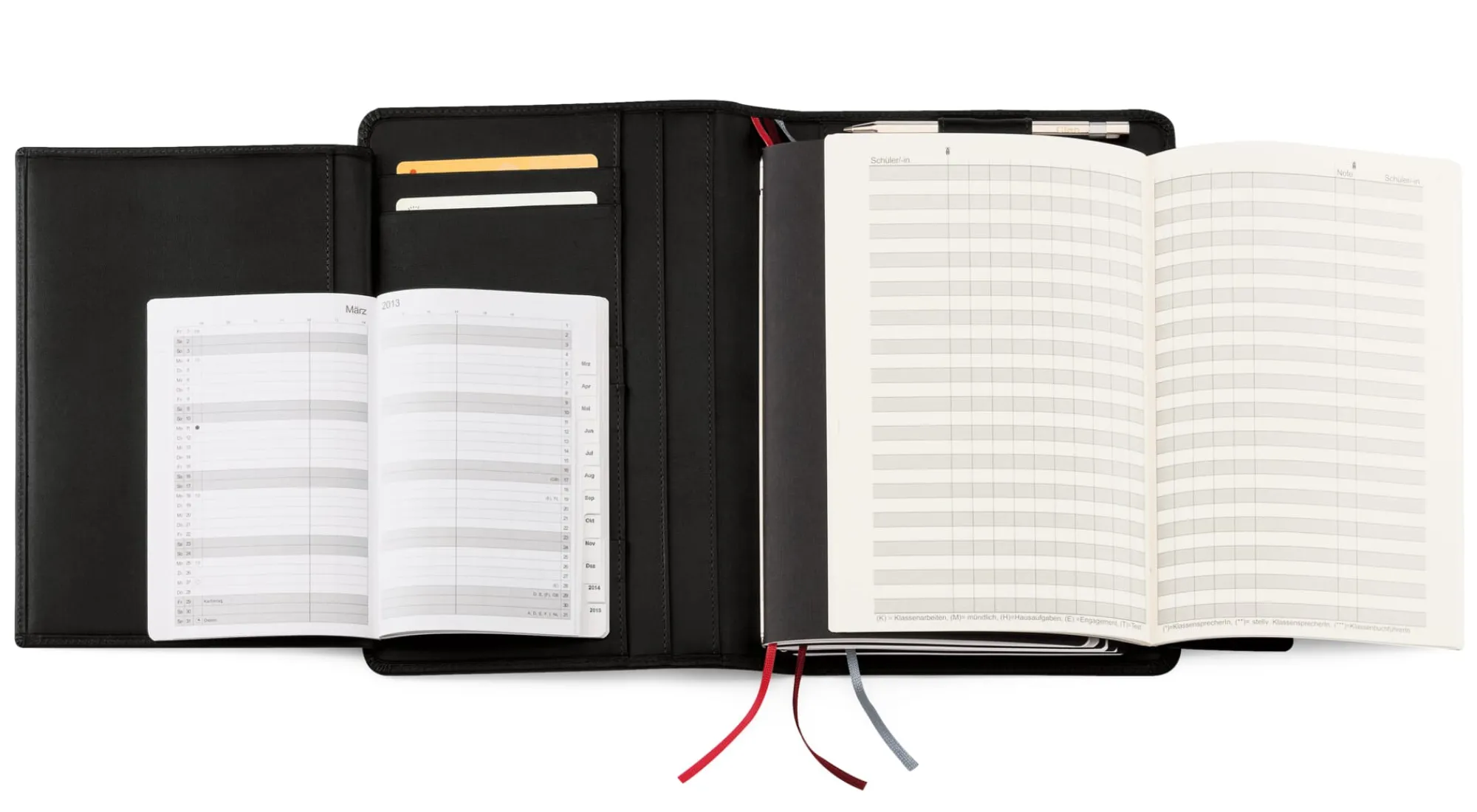 Zeitplaner & Kalender|Notizbücher * X47 Organisationssystem A5 Schwarz