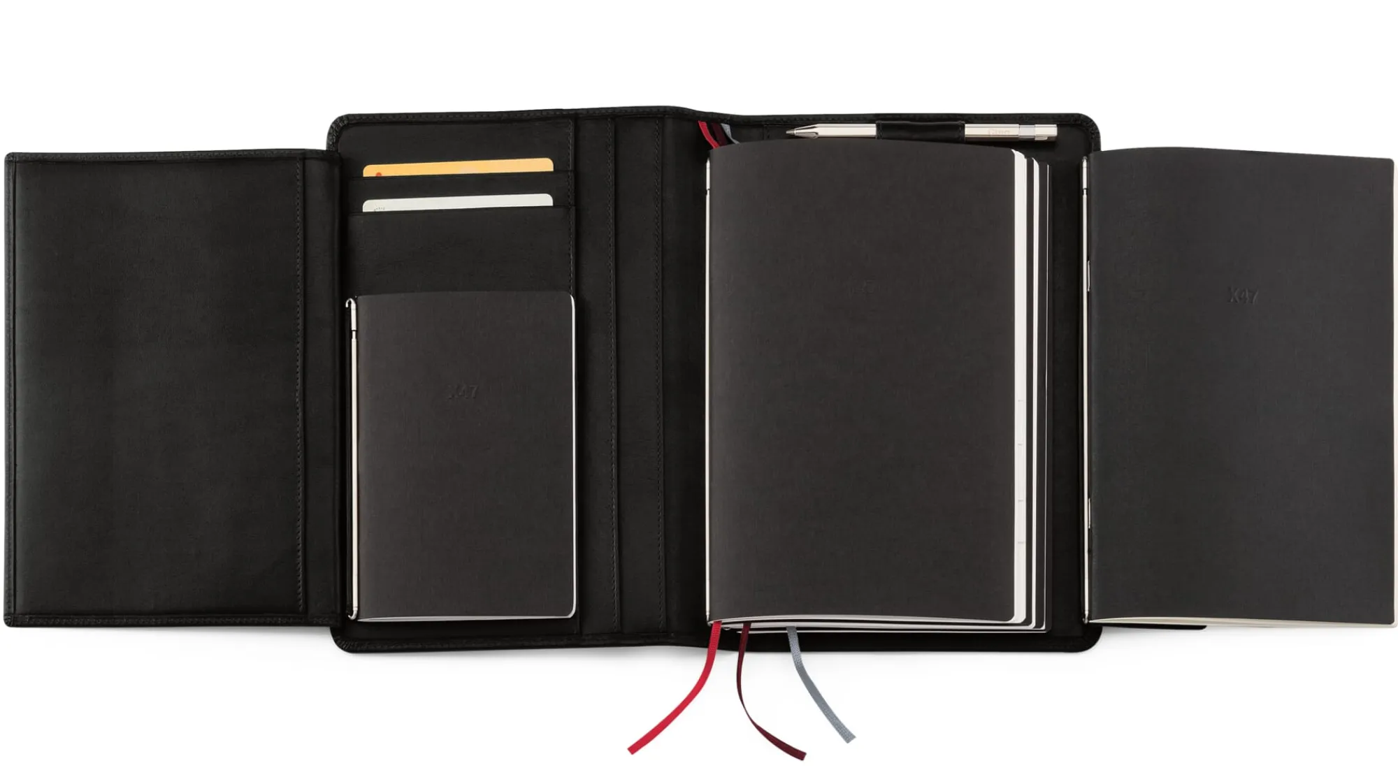 Zeitplaner & Kalender|Notizbücher * X47 Organisationssystem A5 Schwarz