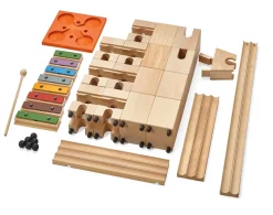 Holzspielzeug|Konstruktionsspiele * Stiftung Weizenkorn Xyloba mezzo Klingende Kugelbahn