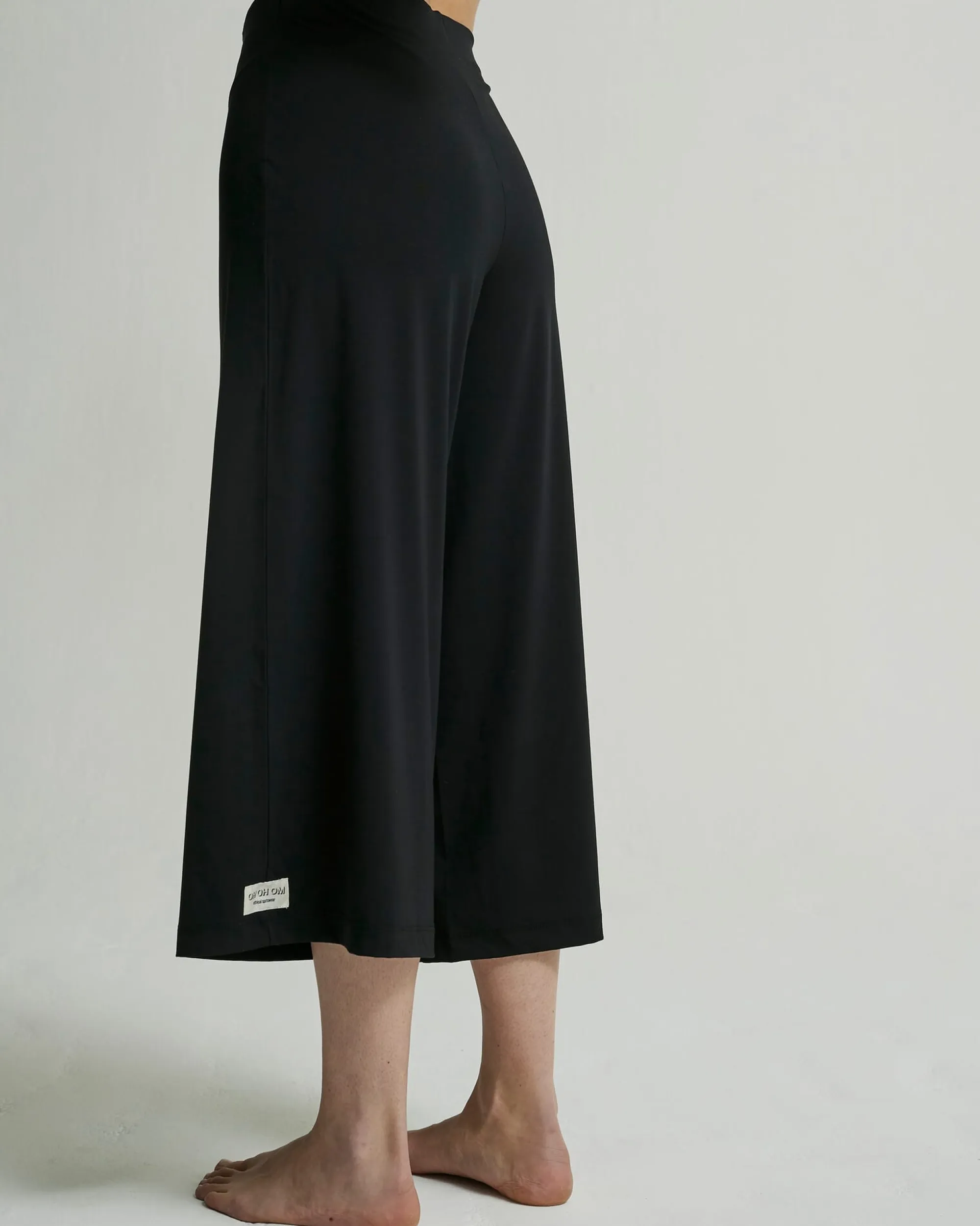 Yogazubehör|Hosen * OH OH OM Ethical Sportswear Yoga-3/4-Hoe weite Bein Schwarz