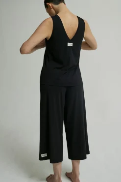 Yogazubehör|Hosen * OH OH OM Ethical Sportswear Yoga-3/4-Hoe weite Bein Schwarz