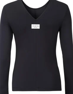 Yogazubehör|Shirts & Tops * OH OH OM Ethical Sportswear Yoga-Top Langarm Schwarz