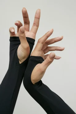 Yogazubehör|Shirts & Tops * OH OH OM Ethical Sportswear Yoga-Top Langarm Schwarz