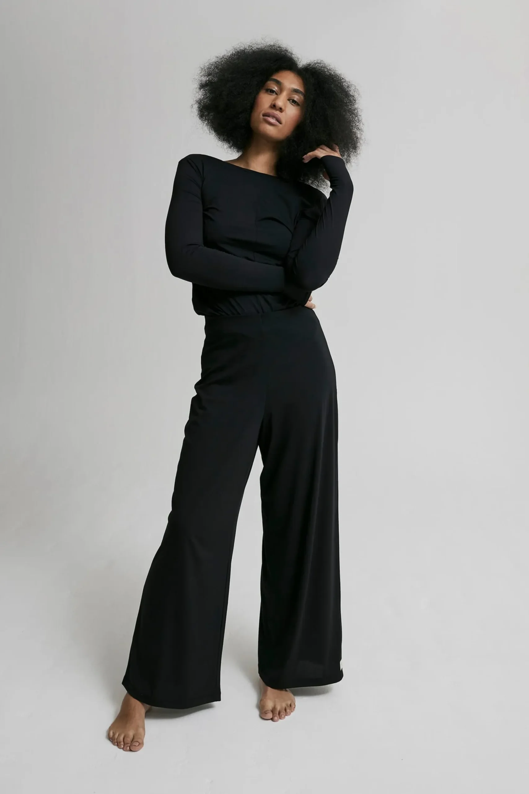 Yogazubehör|Shirts & Tops * OH OH OM Ethical Sportswear Yoga-Top Langarm Schwarz