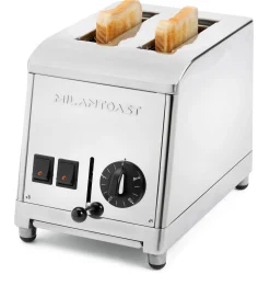 Toaster * Milantoast Zweischacht-Toaster Edelstahl