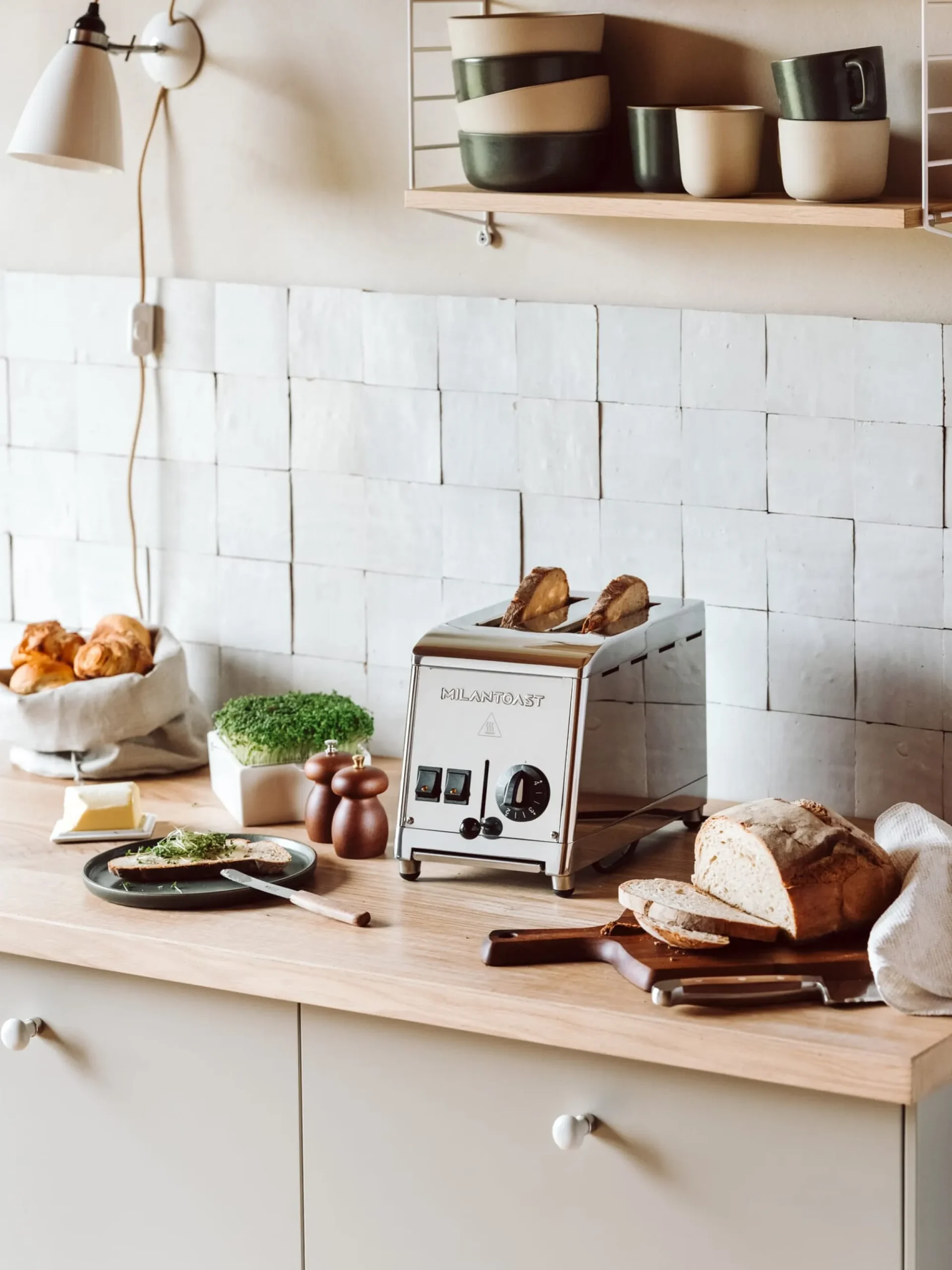 Toaster * Milantoast Zweischacht-Toaster Edelstahl